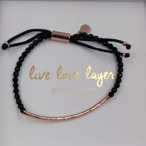 Gorjana Black and Rose Gold Adjustable Bracelet C6